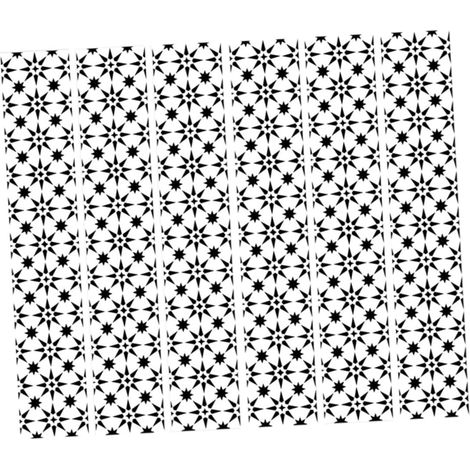 6 pièces Autocollants Escalier PVC Étanche Stickers Carrelage Noir et Blanc (1/5)