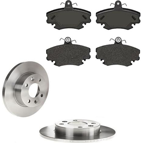 KIT FRENI ANTERIORI compatibile con RENAULT LOGAN I (LS) - DISCHI + PASTIGLIE OEM: P 68 008 , P 68 038 / 15112 , 17619 , 16150 /SOSTITUZIONE DIRETTA/BASSA POLVERE/SILENZIOSO