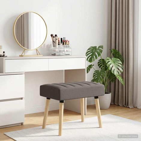Panchina trapuntata a canale Tortora 60 x 40 x 45 cm Tessuto vidaXL