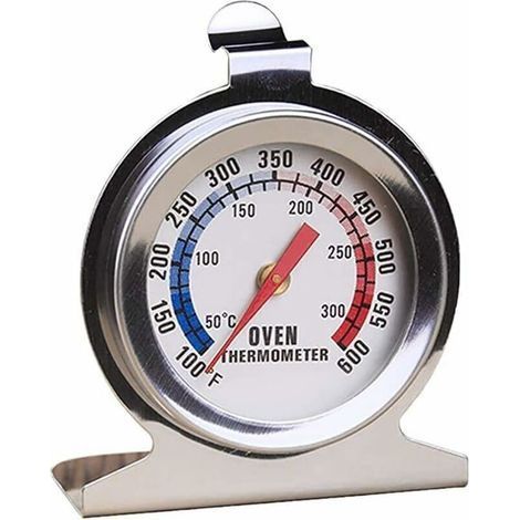 Oven Thermometer, 300 ℃/ 600 ℉ Thermometer for Cooking Food Kitchen, Stainless Steel Thermometer for Wood Oven, Bread Oven, Pastry (1/4)