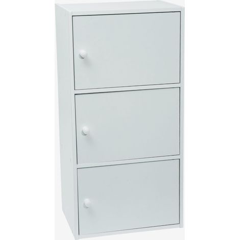 Werka Pro – Meuble de rangement blanc 3 portes – Dimensions 80 x 40 x 29 cm – Panneaux MDF 12 mm – Pour espaces de vie modernes