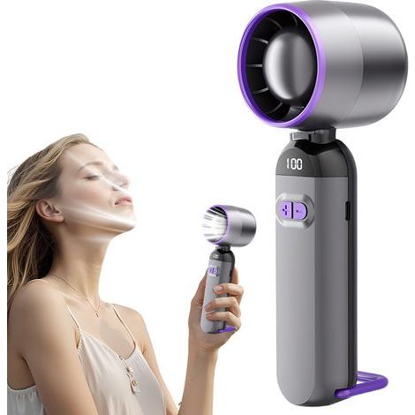 Ventilateur portable, ventilateur à main rechargeable (vitesse réglable) — Mini ventilateur personnel d'été, unisexe, idéal pour les voyages, les vacances, le camping et plus encore.