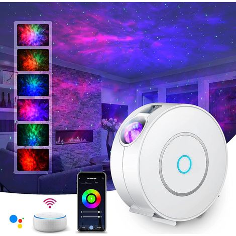 Projecteur Ciel Étoilé - LED - Connexion WiFi - Contrôle Vocal - Minuterie - Gradation - 3 Modes (Nébuleuse Ciel Étoilé Combiné) - Pour Chambre Salon Décoration Intérieure - 1 Pièce