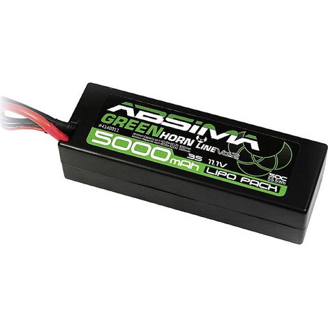 Absima Pack de batterie (LiPo) 11.1 V 5000 mAh Nombre de cellules: 3 50 C hardcase stick XT60 Q870522