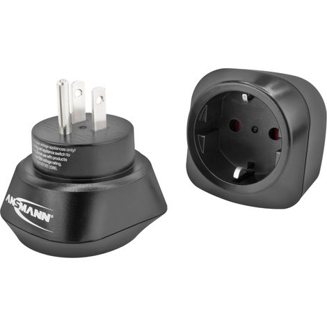 Ansmann 1250-0032 Adaptateur de voyage EU to US A318542 (1/5)