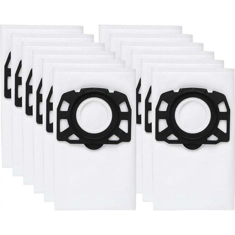 (12 pièces) Sacs pour aspirateur compatibles avec les aspirateurs eau et poussière Karcher WD2 Plus, WD 3, KWD 1, MV 3, SE 4001, SE 4002, KFI 357, 2.863-314.0 (1/4)