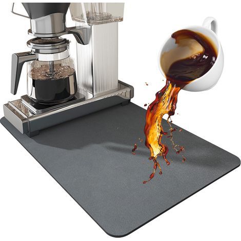 Tapis Egouttoir Vaisselle à Café, 50×40cm Tapis Absorbant Vaisselle, Tapis Evier Cuisine, Tapis Vaisselle Egouttoir Absorbant, Tapis de Sechage Vaisselle, Tapis Sechage Machine a Cafe (1/5)