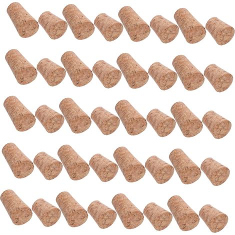 40 bouchons liège, bois, coniques, pour bouteilles et bocaux (1/5)