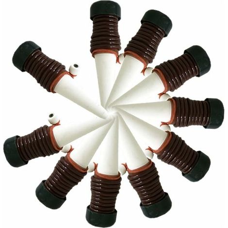 Sistema de riego por goteo cerámico, kit de riego automático por goteo para jardín, hogar, uso interior y exterior, 10 piezas. (1/5)