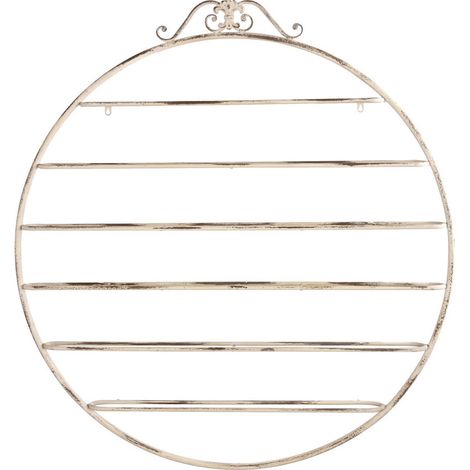 Porte-bouteilles mural blanc élégance vintage - Blanc vieilli (1/4)