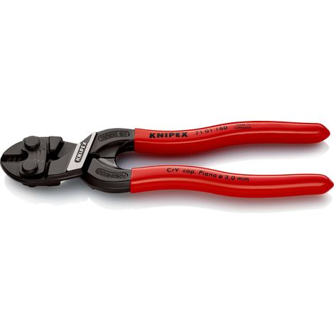 KNIPEX 71 01 160 SB CoBolt® S Compact Bolt Cutters plastic coated black atramentized 160 mm