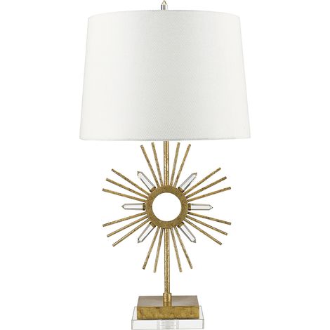 Lampada Da Scrivania Contemporanea Sun King Acciaio Oro Anticato 1 Luce E27 (1/3)