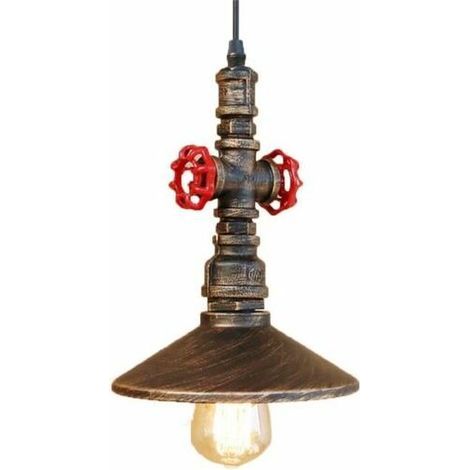 Suspension lustre industriel rétro en tuyau d'eau – (1/4)