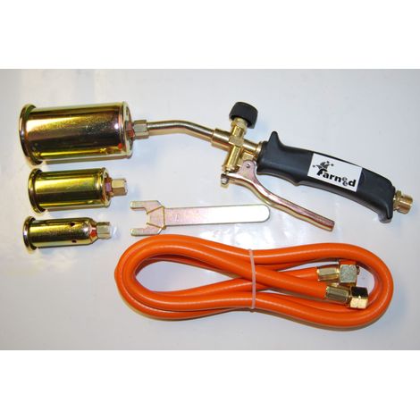 cannello a gas per sfalti con 3 beccucci bruciatore saldatore farneed