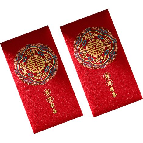 2er-Pack rote Umschläge, kleine, handliche Hochzeitsumschläge, Partyzubehör (1/5)