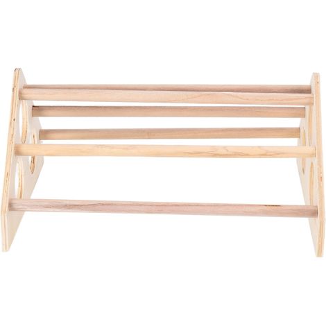 Support en bois pour poules domestiques, fabriqué à la main, petit perchoir pour poulailler ou ferme. (1/5)