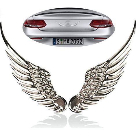 3D-Autoaufkleber mit Engelsflügeln aus Metall-Strasssteinen, 10 bis 23 cm, reflektierendes Deko-Accessoire