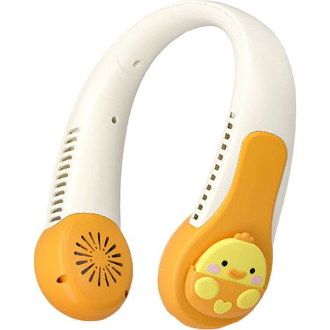 Ventilateur de cou portable USB rechargeable avec batterie intégrée - Silencieux et anti-torsion pour enfants et adultes, idéal pour sports en plein air