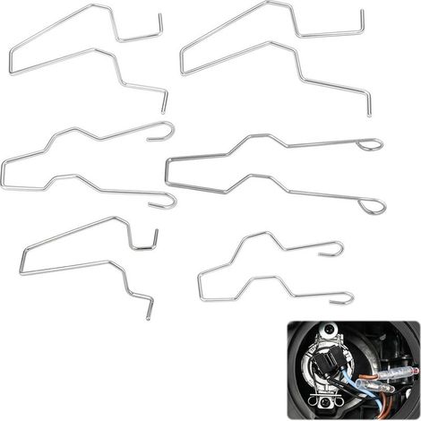 Clips Ampoule H7, 6 pièces Agrafe Phare 207, Pince A Ressort, pour Phares De Croisement H1/H3/H4/H7, Compatible avec de nombreux modèles de voitures, longue durée de vie et résistant aux dommages. (1/5)