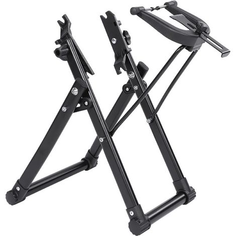 Zoternen - Support de centrage de vélo pliable, compact et robuste en alliage d'aluminium pour l'entretien des roues de vélo, mécanique et domestique pour le cyclisme en plein air (1/5)