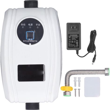 Pompe de surpression automatique 150W 30L/min 20m de hauteur IP56 pour douche, 100-240V prise US (1/5)