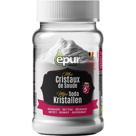 Cristaux de Soude, Ecocert 100 % naturel, Nettoyant multi-usages, Dégraisse et débouche, Convient pour la lessive, 480 g (1/5)