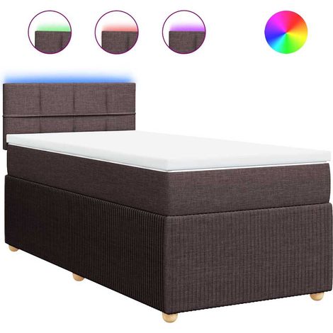 Maison Exclusive - Boxspringbett mit Matratze Dunkelbraun 90x190