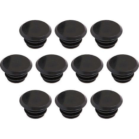 10 embouts de guidon pour VTT et vélo de route, en plastique PVC, pour poignées (noir)-2.00X2.00X1.50CM-Black (1/3)