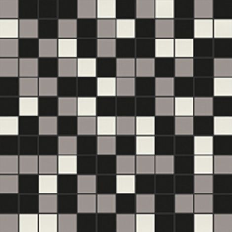 Mosaïque de grès cérame QUADROCOLOR COMBI - Mosaïque 2.5x2.5cm 9553 Noir. gris et blanc - boîte de 2 m2 - Mosaïque 2.5x2.5cm 9553 Noir. gris et bla -