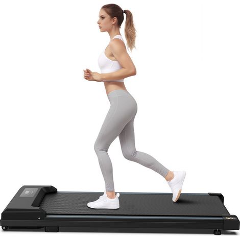 Laufband klappbar 109 x 49 x 10,5 cm, 1 bis 6 km/h, 12 Programme, belastbar bis 100 kg, geeignet für Haus/Wohnung