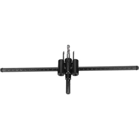 Kit de scie cloche circulaire réglable en acier allié, outil de découpe rond pour bois et plastique (30-300 mm). (1/5)