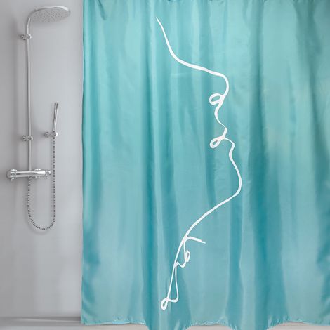 RIDEAU DE DOUCHE POLYESTER 180X200CM JADE (1/2)