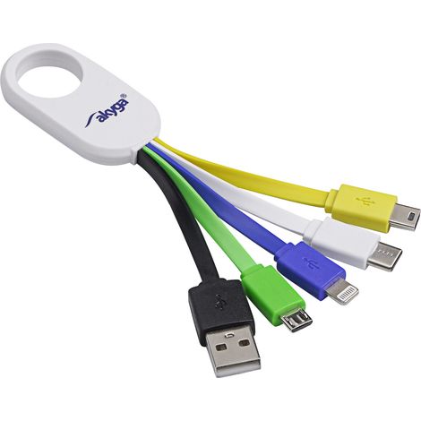 Akyga cable adaptador llavero ak-ad-51 carga usb 5 en 1 (1/5)