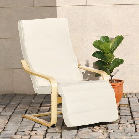Fauteuil relaxant inclinable en bois de bouleau pour salon (1/5)