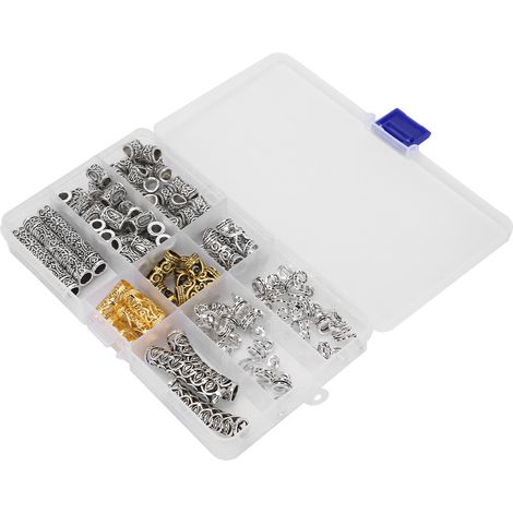 Hohle Dreadlock-Ringe aus Metall, stylische Haaraccessoires für Zöpfe und Dreadlocks (1/5)