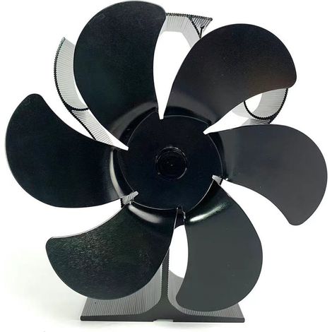 Ventilateur pour Cheminée Aluminium Silencieux - Protection contre la surchauffe - 17 x 9 x 15 cm - Économise bois (1/5)