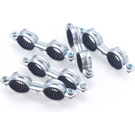 Abrazadera Doble Isofónica M7 para Tubo de Cobre QUICK PLOMBERIE - Ø18 x 5 unidades