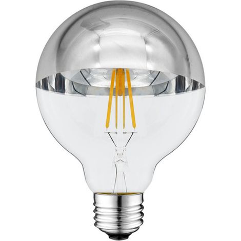 Ampoule LED G95 E27 – Demi Verre Argenté – 7W – 800lm – 2700K – Optonica (1/3)