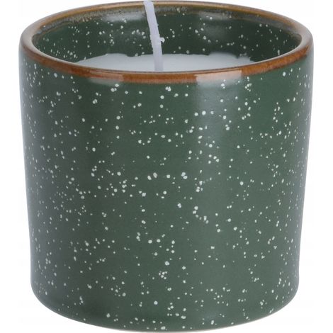 Bougie décorative en paraffine dans un pot en grès 6 x 7 cm (1/3)