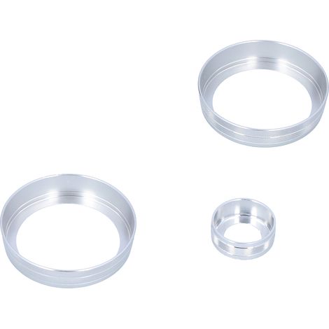 Lot de 3 caches pour boutons de volume audio de climatisation, compatibles avec Land Rover Defender 2020-2021, couleur argent. (1/5)