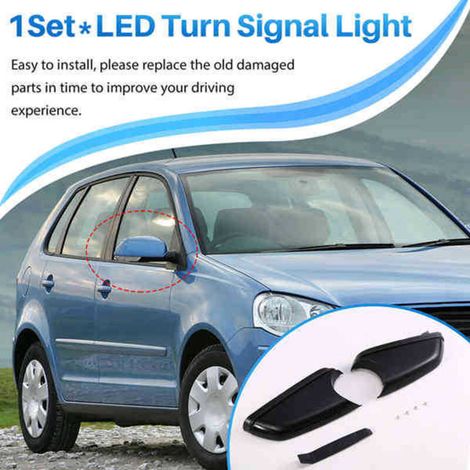 Ein Satz sequenzieller Blinker für Volkswagen Polo MK4 FL Vento und Skoda Octavia Außenspiegel