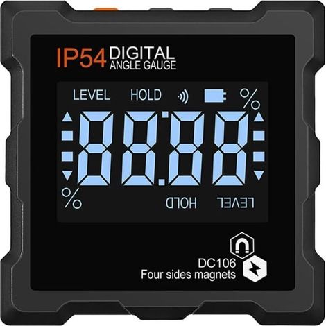 Rapporteur numérique, inclinomètre avec grand écran LCD, aimant à quatre faces (1/4)