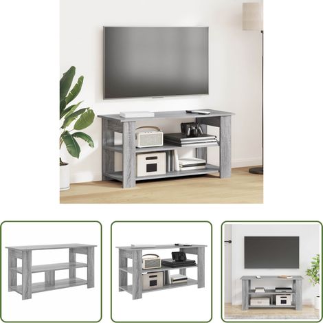 vidaXL Étagères - Support de télévision Gris Sonoma 100 x 40 x 50 cm (1/5)