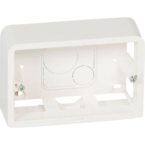 Boîtier rectangulaire « Mosaïque » pour trois modules IP20/IK02 124x88x40mm en thermoplastique LEGRAND blanc (1/2)