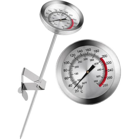 Thermomètre de Cuisine avec Clip Acier Inoxydable Thermomètre à (1/5)