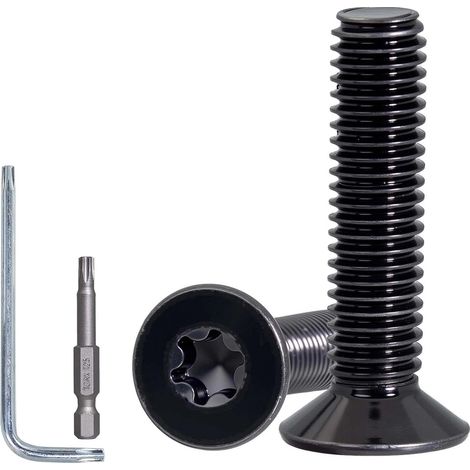 50 Pièces Vis Torx à Tête Fraisée M5×16mm en Acier Inoxydable Noir Zingué Vis Métaux M5 pour Montage de Meubles Réparation Mécanique et Composants Automobiles (1/5)