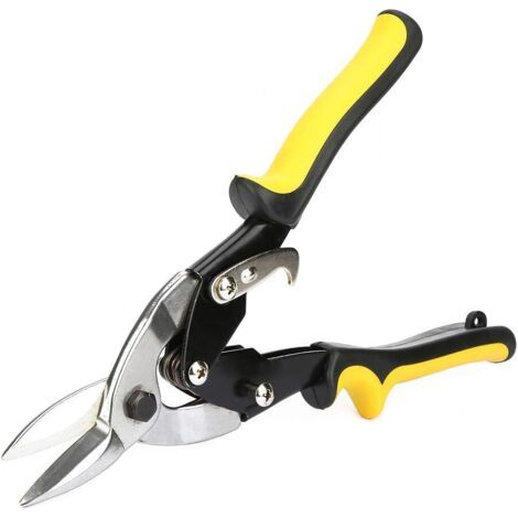 Tijeras de aviación ergonómicas multiusos, de corte recto profesional, tijeras de aviación para chapa metálica, cuero, cartón y plástico herramientas de corte por impacto. (1/5)