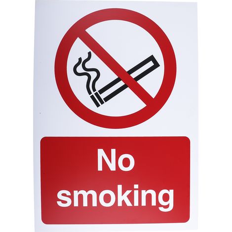 Panneau interdiction, avec pictogramme : Défense de fumer "No Smoking ( Prix pour Paquet de 5 )
