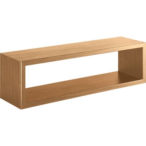 Mensola da Parete 60x18x15,5 cm in Fibra di Legno Regolo Rovere Tabacco (1/4)