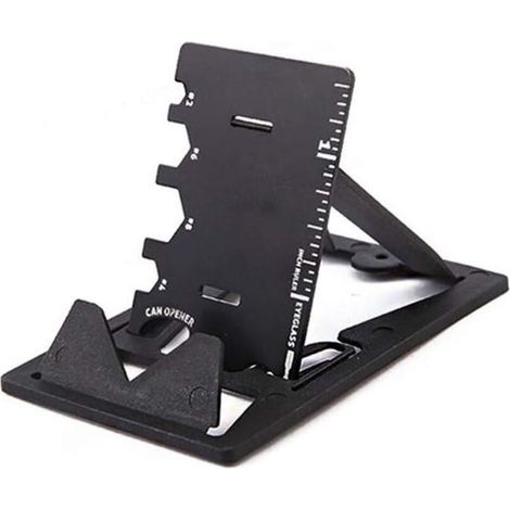 Multitool portatile 18 in 1 in acciaio inossidabile (confezione da 2) con supporto per cellulare, ideale per attività all'aperto. - Crezuo